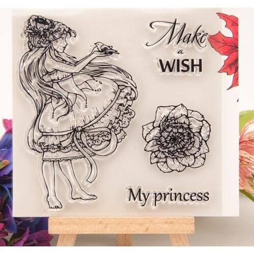 Make Wish My Princess Clear Stamp Transparent For Scrapbooking DIY Card Handmade Kid Funny Seal Stencil Poster Making Postercard