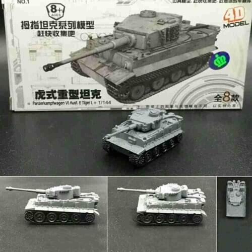 1/144 Scale 4D Assemble Tank Model Panzerkampfwagen T-34/85 AMX-30MAIN Building Bricks World War Military Army Battle Tank