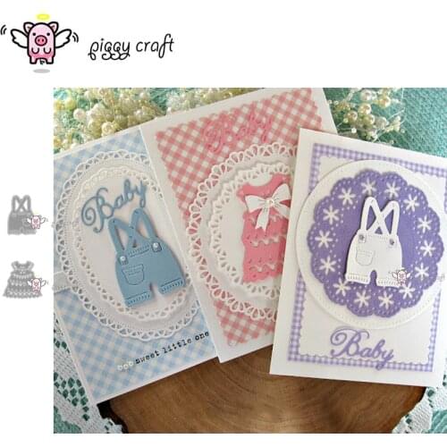 Piggy Craft metal cutting dies cut die mold 2Pcs Strap pants skirt Scrapbook paper craft knife mould blade punch stencils dies