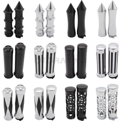 7/8'' 22mm or 1" 25mm Motorcycle Hand Grips For Harley Honda Kawasaki Suzuki Yamaha Bikes Cruiser Chopper Custom