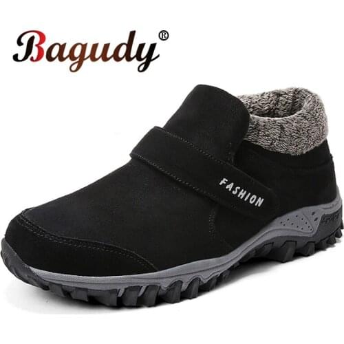Super warm Men winter boots quality snow boots for men Non-Slip Ankle Boots comfortable Winter Casual Shoes Male Big Size 39-47