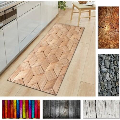 Non-Slip Kitchen Floor Mat Machine Washable Rug Door Large Runner Striped Rug