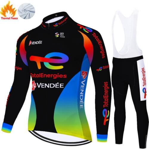 2021 total new energies Winter Thermal Fleece Cycling Jersey Maglia Ciclismo Uomo Cycling Equipment Fietskleding Heren