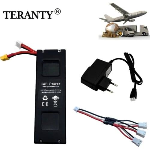 Upgrade 7.4V 3600mah LiPo Battery and charger For MJX Bugs 3 B3 Force1 F100 Contixo F17 remote control Drone Spare Parts