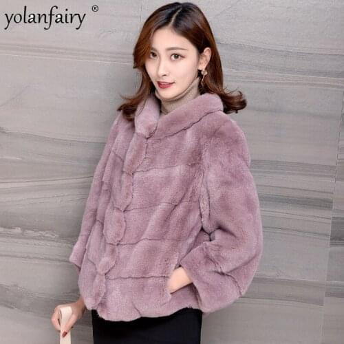 Real Fur Coat Female Leather Jacket Women 100% Mink Fur Winter Clothes Women Coats Casaco Feminino Inverno ZD7122305 Pph1079