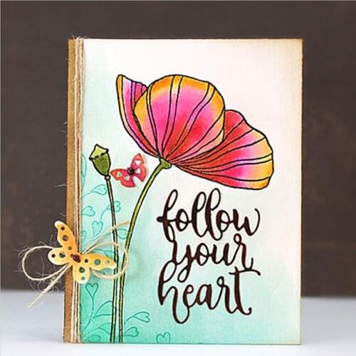 Letter Follow Your Heart Metal Cutting Dies Stencils For DIY Scrapbooking Decorative Embossing Suit Paper Cards Die Cutting Tool