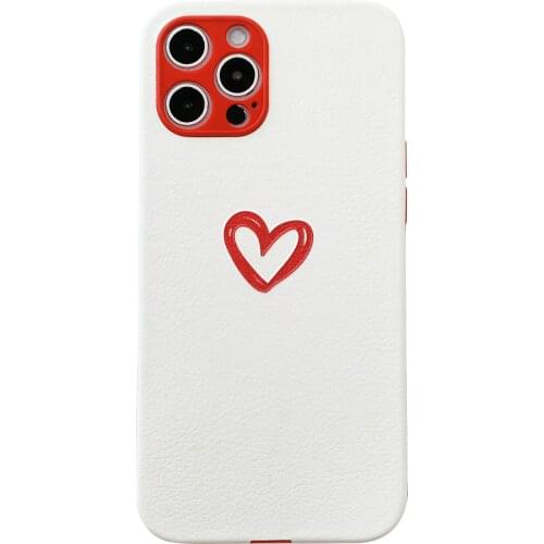 Simple Little Heart Case for iPhone 12 Pro Max Back Phone Cover for 12 Mini 11 Pro Max X XS XR 8 7 Plus SE 2020 Capa
