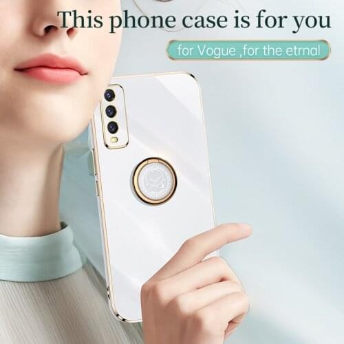 Luxury Ring stand plating Case For VIVO Y17 Y12 Y15 Y11 Y20 Y20i Y20S Y12S Y11S Y50 Y52S Y70S Y73S Y93 Y97 IQOO NEO 3 5 Z3