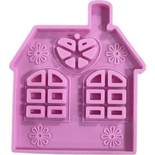 T8DE Shiny Glossy Christmas Keychain Silicone Epoxy Resin Mold DIY Keychain Pendant Jewelry for Valentine Gift Craft