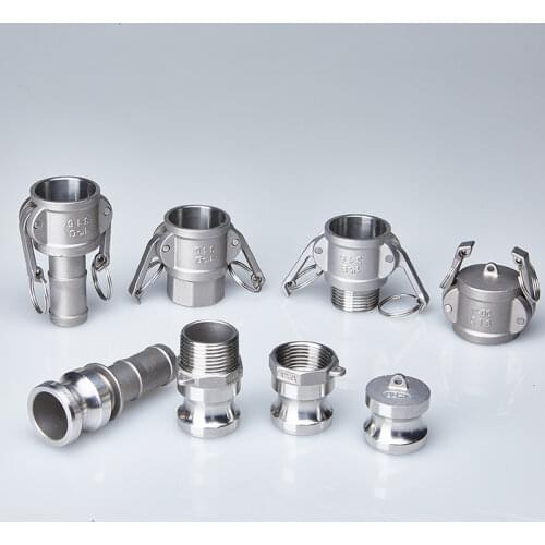 1PC DN15 1/2" 304 Stainless Steel Homebrew Camlock Fitting Adapter MPT FPT Barb Camlock Quick Disconnect For Hose Pumps Fittings