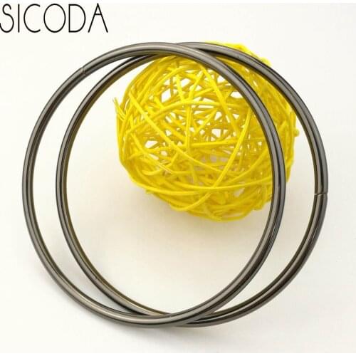 SICODA 2pcs 9/10cm Diy sewing handbag ring gunmetal handbags hardware accessories metal ringround handle