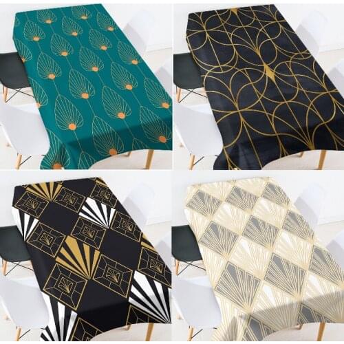 Geometric stripe printing table waterproof tablecloth Dining tables Table dining room decoration aesthetic red table cloth coat