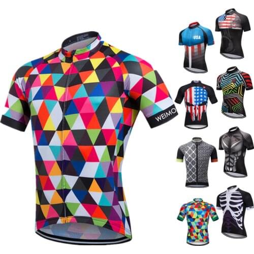 Weimostar 2021 Men Cycling Jersey Short Sleeve Pro Team MTB Bike Jersey Sports Cycling Shirt Racing Bicycle Clothing Maillot