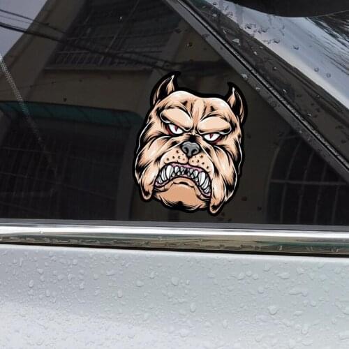 XY Funny Dog Bulldog Pit Bull Car Sticker Decals for Rear Windshield Side Window 13.6CMX11CM