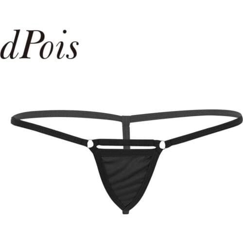 Womens Sexy Mini G-String Thong Bikini Briefs Micro Lingerie Low Rise T-Back Open Butt Stretchy Underwear Panties Mini Lingerie