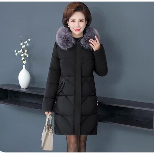 Winter jacket women mother cotton parka middle-aged and elderly women down cotton jacket plus size
