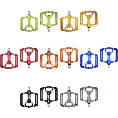 1 Pair Road Mountain Bike Ultralight Non-slip Flat Pedals Aluminum Alloy Sealed Bearings Pedal CNC MTB Bicycle Cycling G99D