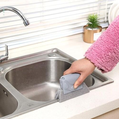 1pcs Window Cleaning Brush Windows Slot Creative Window Groove Cleaning Cloth Cleaner Brush Home Clean Window Slot Clean Tools