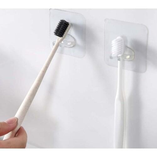 2pcs Toothbrush Holder Transparent Travel Stand Toilet Shaver Organizer Kids Tooth Brush Storage Rack Bathroom Accessories