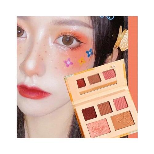 5 Color Eyeshadow Palette Long Lasting Shiny Matte Glitter Pigment Eye Shadow Pallete Fruit Fashion Diamond Eye Makeup Palette S