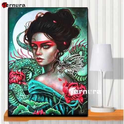 5D diamond mosaic Fantasy beautiful rose flower woman Diy full Diamond Painting Embroidery Cross Stitch rhinestone Home Decor