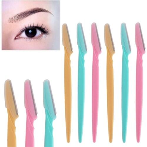 6pcs Eyebrow razor shaving hair removal blade eyebrow razor shaver beauty tool
