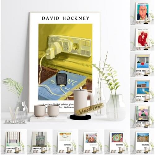 David Hockney Modern Art Classic Canvas Painting Exhibition Museum Poster Portrait Art Prints Wall Picture Cubism Gallery Decor