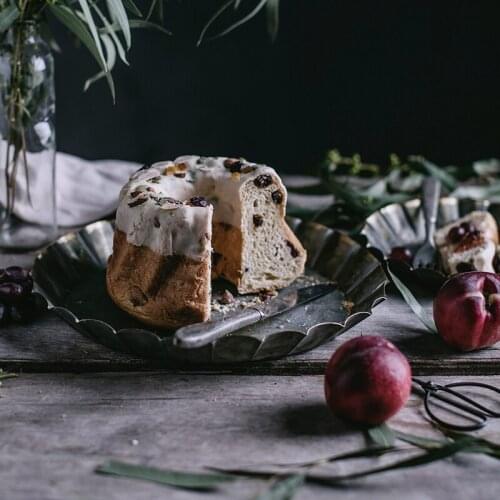 1PC Western Style Retro Disc Steak Fruit Salad Tray Unique Metal Irregular Dinner Tray Tableware Iron Craft Storage