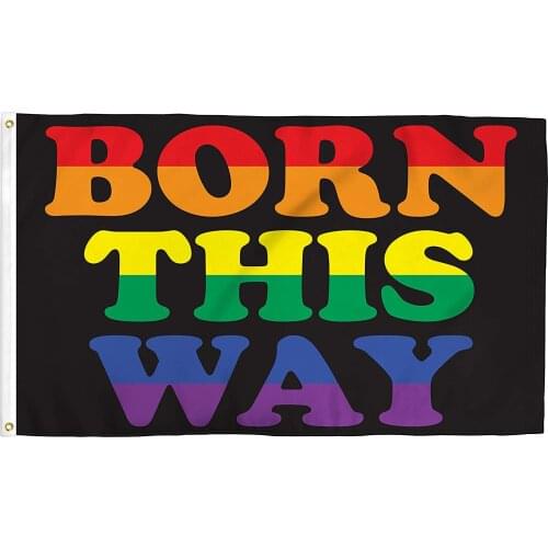 Xiangying 90x150cm pride LGBT born this way Flag