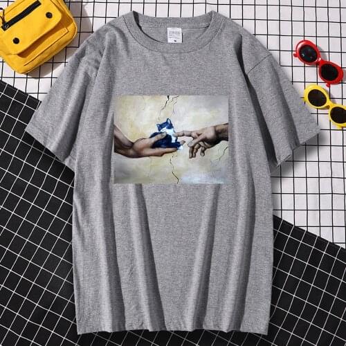 Please Protect My Cat Printing T-Shirt Man Fashion Traveling Streetwear Casual Style Tees Shirts Aesthetic O-Neck Mens T Shirt