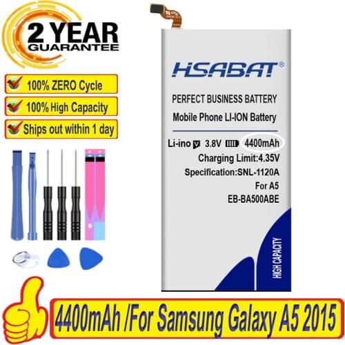 HSABAT EB-BA500ABE 4400mAh Battery for Samsung Galaxy A5 2015 SM-A500 A5000 A5009 A500F A500H SM-A500F A500K SM-A500FU