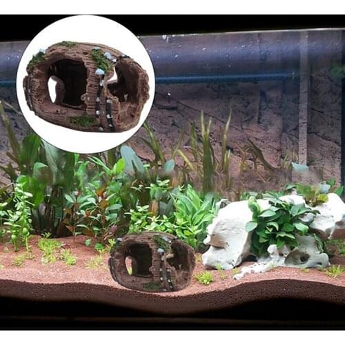 Simulation Broken Barrel Aquarium Decoration Vintage Aquatic Cave Fish Tank Decoration Underwater Ornament Decor
