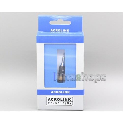 LN005024 S Size Acrolink FP-25 3.5mm Gold/Rhodium Plated DIY Barrel Connector Adapter