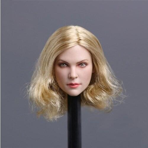 1/6 Scale European Female Beauty Head Charlize Theron Female Head Sculpt Curly Hair Head Sculpt Model For 12 '' Action Figure