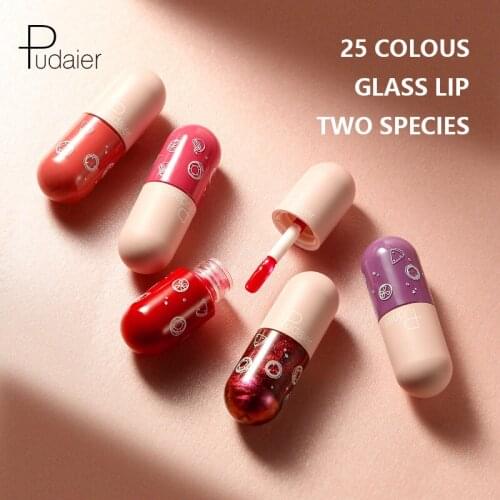 Mini Capsule Lip Gloss Long-lasting Lip Glaze Non-sticky Cup Non-fading Mirror Shimmer Moisturize Lipstick Lip Makeup TSLM1