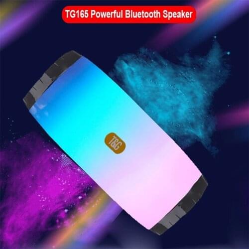 TG165C Music Speaker Center Bluetooth Speaker Powerful HIFI Stereo For Mobile Phone PC Computer with LED Light Home FM Radio
