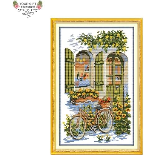 Your Gift F470 14CT 11CT Counted and Stamped Home Decoration Fragrance House Needlepoint Needlework Embroidery Cross Stitch kits