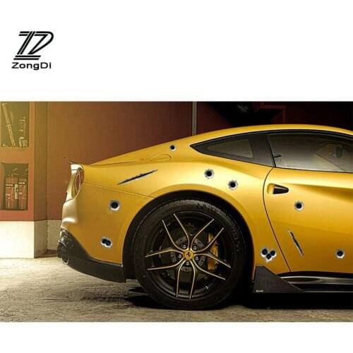ZD Car Styling Sticker Cover 3D Bullet Hole Accessories for Alfa Romeo Chevrolet Aveo Captiva Ford Focus 3 Fiesta Mondeo Kuga