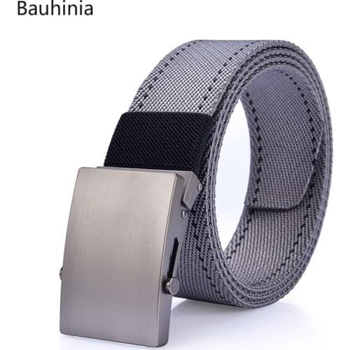 2021New Young Designer Alloy Buckle Decorative Elastic Belt 125*3.7cm Outdoor Sports And Leisure Canvas Belt