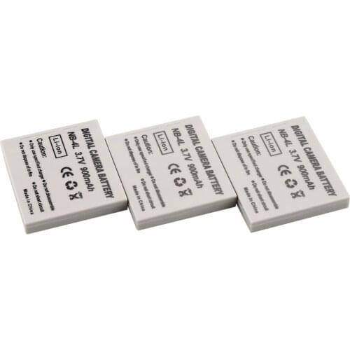Probty 3Pcs NB-4L NB4L NB 4L Rechargeable Battery For Canon IXUS 40 30 50 55 S5 WA60 TX1 DS4 SD960 IS 255 HS Camera