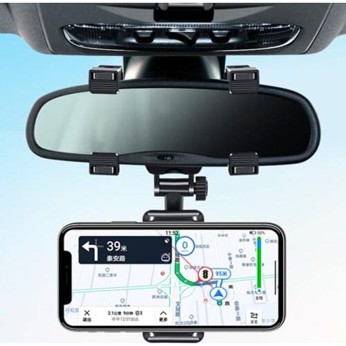 360° Adjustable Car Phone Holder Stand Rearview Mirror Mount Auto GPS Data Recorder Bracket Support Smartphone Holder