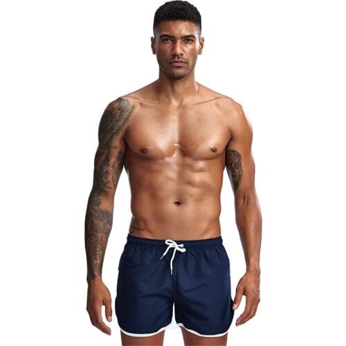 Summer Mens Beach Swimming Shorts Drawstring Quick Dry Bathing Short With Pocket Running Workout GYM Fitness Sport Shorts