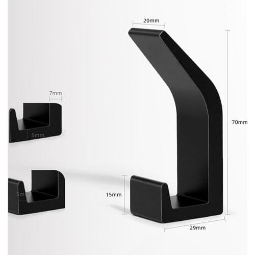 Folding Hooks Wall Door Clothes Coat Hat Bags Hangers Aluminum Alloy Kitchen Bathroom Rustproof Towel Hooks Foldable EF