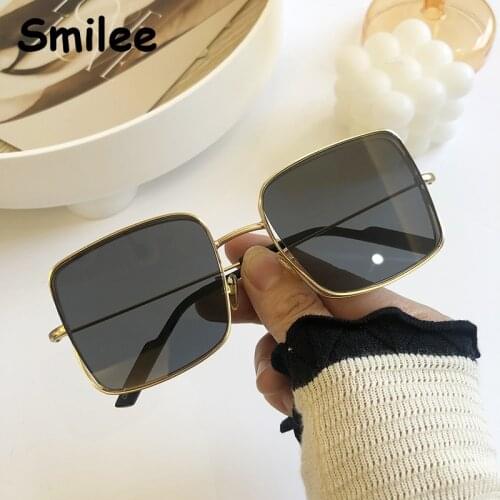 2021 New Square Sunglasses Women Fashion Unique Double Layer Design Sun Glasses Men Metal Big Frame Trend Eyeglass Oculos UV400