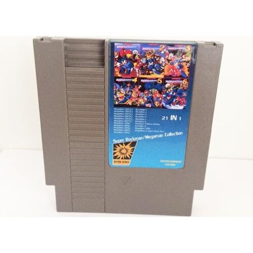Super Rockman/Megaman Collection 21 In 1 72 Pins Game Card For 8 Bit Game Player