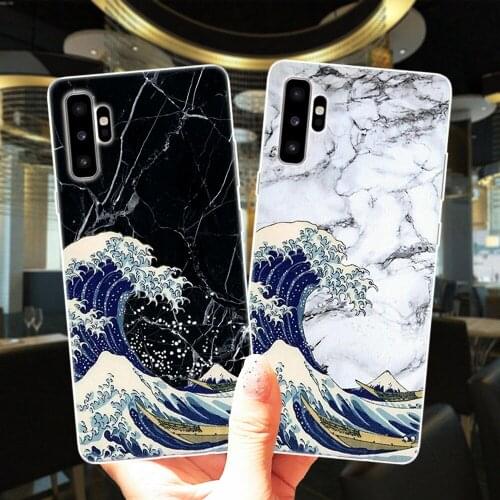 The Great Wave Off Kanagawa Marble Silicone Phone Case Cover For Samsung NOTE 20 Ultra 5G 10 Pro Lite 9 8 J3 J5 J7 J4 J6 Plus