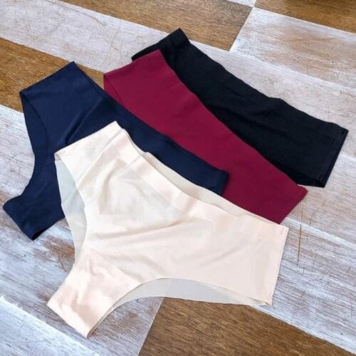 BZEL Womens Panties Seamless Underwear Woman Underpants Briefs Silk Satin Panties Lady Lingerie Soft Panty For Woman
