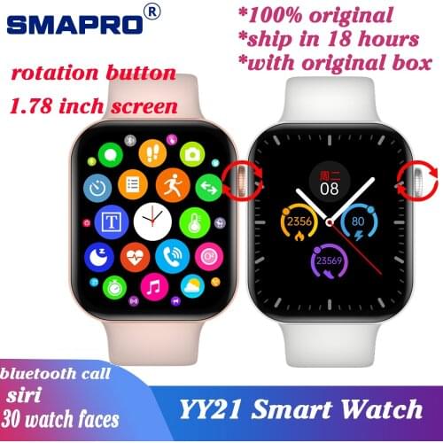 IWO YY21 Smart Watch Men Women Bluetooth Call Smartwatch Custom Watchfaces 1.78 inch Large Screen Fitness Tracker VS W26 W46