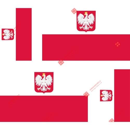 Personality 4x Sticker Adesivo Adesivi Decal Polacca Vinyl Auto Moto Bandiera Polonia Aquila Racing Stickers