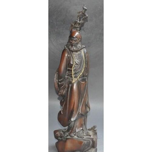 Xd 002933 18" china buddhism Fane pure Purple bronze Damo Bodhidharma Dharma Buddha statue